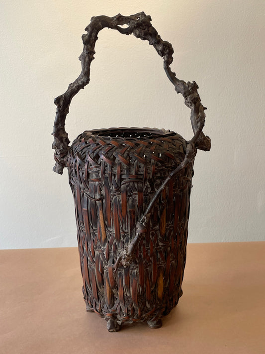 Antique Japanese Bamboo Basket