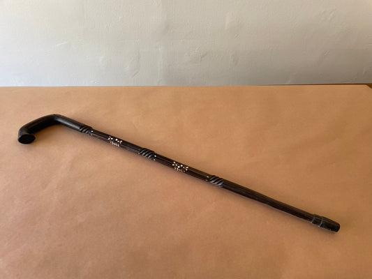Antique Walking Stick with Mother of Pearl