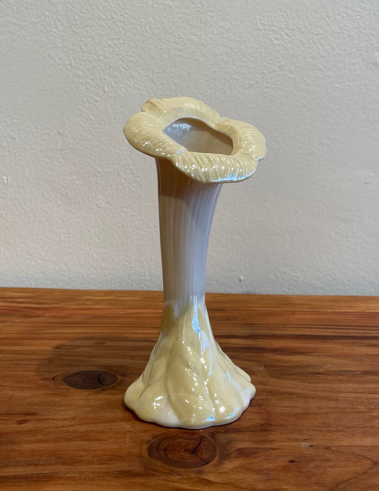 Belleek Ceramic Fluted Vase
