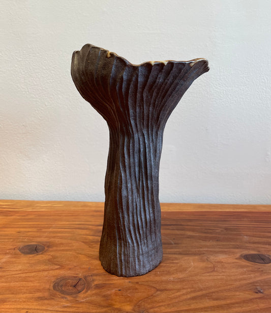 Tall Carved 'Mushroom' Vase